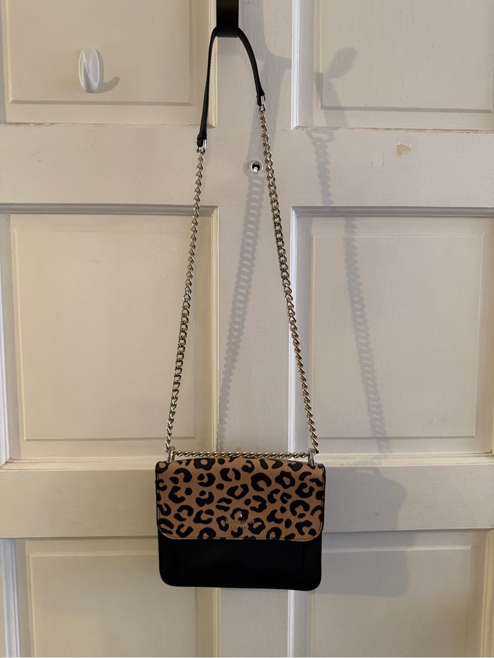 Kate Spade Remi - Like New - Leopard Print Flap Crossbody Bag in Tan and Black